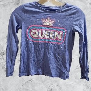 💥4x$15 The Children's Place Blue 'Queen' Kids Long Sleeve Shirt